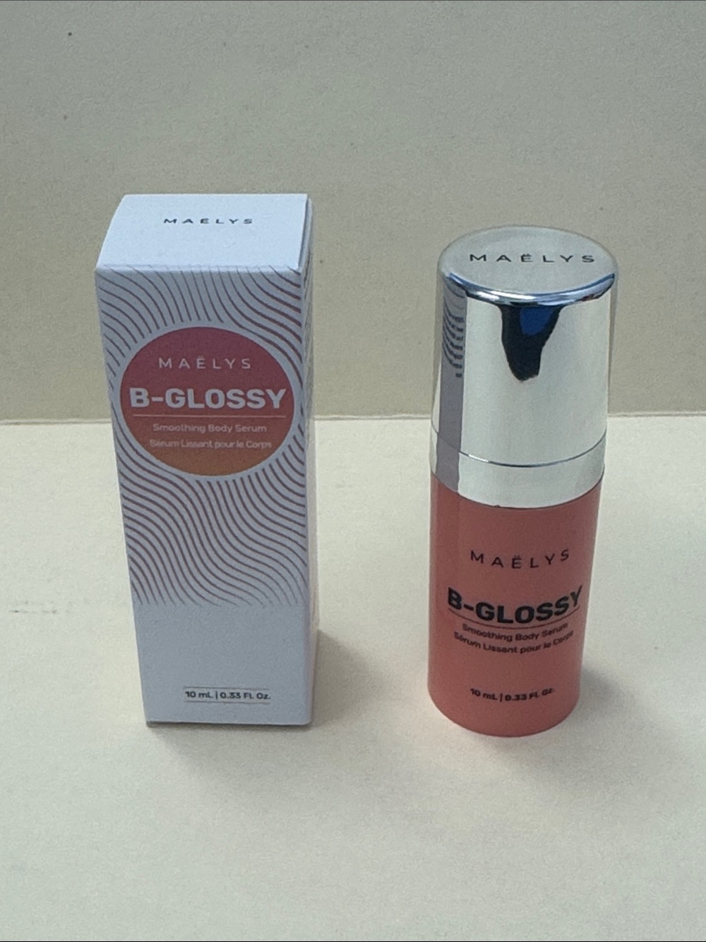 Maelys B-Glossy Smoothing Body Serum Travel Size NIB 0.33oz